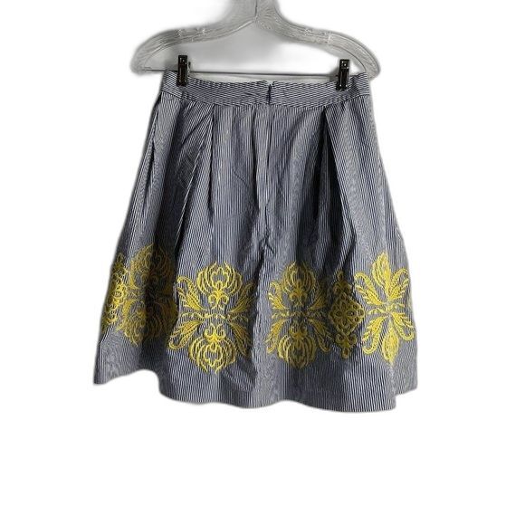 INC International Concepts Navy/Yellow 100% cotton Layered Skirt Size 2 lined - Picture 1 of 9